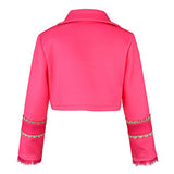 Descendants Pink Kids Children Pink Dress Cosplay Costume Halloween Carnival Party Suit