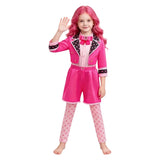 Descendants Pink Kids Children Pink Shorts Set Cosplay Costume Halloween Carnival Party Suit