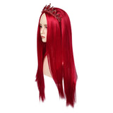 Descendants Queen of Hearts Wig Red Wig Heat Resistant Synthetic Hair Cosplay Accessories