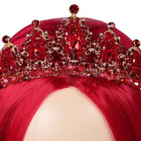 Descendants Queen of Hearts Wig Red Wig Heat Resistant Synthetic Hair Cosplay Accessories