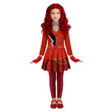 Descendants Red Kids Children Red Outfit Cosplay Costume Halloween Carnival Party Suit