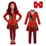 Descendants Red Kids Children Red Outfit Cosplay Costume Halloween Carnival Party Suit
