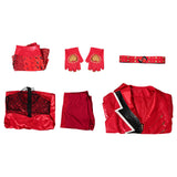 Descendants Red Women Red Leather Suit Cosplay Costume Halloween Carnival Party Suit