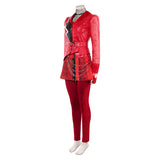 Descendants Red Women Red Leather Suit Cosplay Costume Halloween Carnival Party Suit
