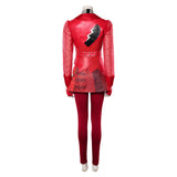 Descendants Red Women Red Leather Suit Cosplay Costume Halloween Carnival Party Suit