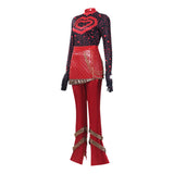 Descendants Red Women Red Polka Dot Top Set Cosplay Costume Halloween Carnival Party Suit
