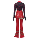 Descendants Red Women Red Polka Dot Top Set Cosplay Costume Halloween Carnival Party Suit