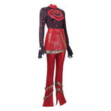 Descendants Red Women Red Polka Dot Top Set Cosplay Costume Halloween Carnival Party Suit