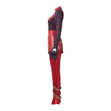 Descendants Red Women Red Polka Dot Top Set Cosplay Costume Halloween Carnival Party Suit