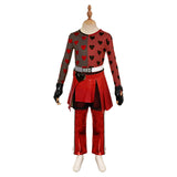 Descendants: The Rise of Red 2024 Red Kids Children Red Black Set Cosplay Costume Outfits