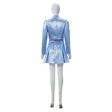 Descendants: Wicked Wonderland Blue Women Blue Printed Set Cosplay Costume Halloween Carnival Party Suit