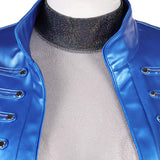 Descendants: Wicked Wonderland Chloe Women Blue Leather Outfit Cosplay Costume Halloween Carnival Party Suit