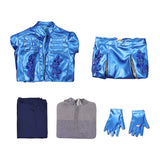 Descendants: Wicked Wonderland Chloe Women Blue Leather Outfit Cosplay Costume Halloween Carnival Party Suit