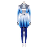 Descendants: Wicked Wonderland Chloe Women Blue Outfit Cosplay Costume Halloween Carnival Party Suit