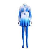 Descendants: Wicked Wonderland Chloe Women Blue Outfit Cosplay Costume Halloween Carnival Party Suit