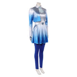 Descendants: Wicked Wonderland Chloe Women Blue Outfit Cosplay Costume Halloween Carnival Party Suit