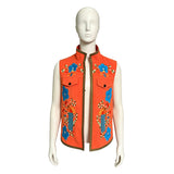 Descendants: Wicked Wonderland Luis Madrigal Embroidered Orange Vest Cosplay Costume Halloween Carnival Party Suit