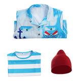 Descendants: Wicked Wonderland Mr. Smee Blue Outfit Cosplay Costume Halloween Carnival Party Suit