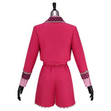 Descendants: Wicked Wonderland Pink Women Pink Shorts Set Cosplay Costume Halloween Carnival Party Suit