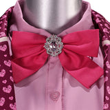 Descendants: Wicked Wonderland Pink Women Pink Shorts Set Cosplay Costume Halloween Carnival Party Suit