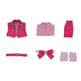 Descendants: Wicked Wonderland Pink Women Pink Shorts Set Cosplay Costume Halloween Carnival Party Suit