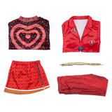 Descendants: Wicked Wonderland Red Kids Children Red Flared Pants Suit Cosplay Costume Halloween Carnival Party Suit