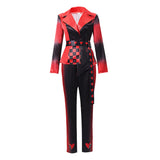 Descendants: Wicked Wonderland Red Women Red and Black Suit Cosplay Costume Halloween Carnival Party Suit