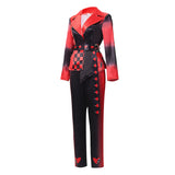 Descendants: Wicked Wonderland Red Women Red and Black Suit Cosplay Costume Halloween Carnival Party Suit
