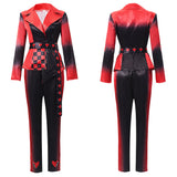 Descendants: Wicked Wonderland Red Women Red and Black Suit Cosplay Costume Halloween Carnival Party Suit