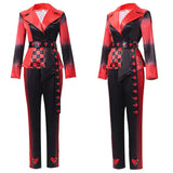 Descendants: Wicked Wonderland Red Women Red and Black Suit Cosplay Costume Halloween Carnival Party Suit