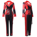 Descendants: Wicked Wonderland Red Women Red and Black Suit Cosplay Costume Halloween Carnival Party Suit