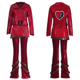 Descendants: Wicked Wonderland Red Women Red Heart-print Outfit Cosplay Costume Halloween Carnival Party Suit