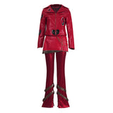 Descendants: Wicked Wonderland Red Women Red Heart-print Outfit Cosplay Costume Halloween Carnival Party Suit