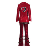 Descendants: Wicked Wonderland Red Women Red Heart-print Outfit Cosplay Costume Halloween Carnival Party Suit