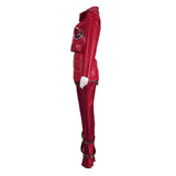 Descendants: Wicked Wonderland Red Women Red Heart-print Outfit Cosplay Costume Halloween Carnival Party Suit