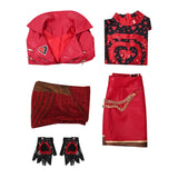 Descendants: Wicked Wonderland Red Women Red Set Cosplay Costume Halloween Carnival Party Suit