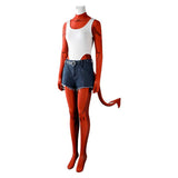 Dispatch Malevola Red Outfit Cosplay Costume Halloween Carnival Party Suit