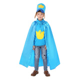 Dog Man Blue Outfit Kids Cosplay Costume Halloween Carnival Party Suit