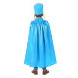 Dog Man Blue Outfit Kids Cosplay Costume Halloween Carnival Party Suit