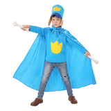 Dog Man Blue Outfit Kids Cosplay Costume Halloween Carnival Party Suit