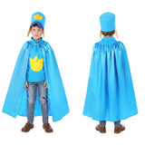 Dog Man Blue Outfit Kids Cosplay Costume Halloween Carnival Party Suit