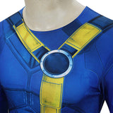 Doomsday Cyclops  Blue Jumpsuit Cosplay Costume Halloween Carnival Party Suit