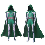 Doomsday Dr.Doom Green Jumpsuit Cosplay Costume Halloween Carnival Party Suit