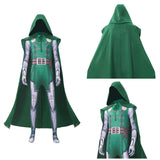 Doomsday Dr.Doom Green Jumpsuit Cosplay Costume Halloween Carnival Party Suit