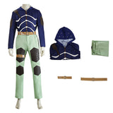 Doro he doro Caiman Blue Outfit Cosplay Costume Halloween Carnival Party Suit
