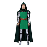 Dr.Doom Kids Children Green Outfit Cosplay Costume Halloween Carnival Party Suit