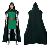 Dr.Doom Kids Children Green Outfit Cosplay Costume Halloween Carnival Party Suit