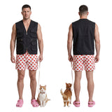 Dungeon Crawler Carl Carl Black Vest and Polka Dot Shorts Cosplay Costume Halloween Carnival Party Suit