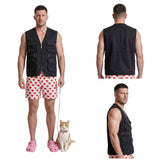 Dungeon Crawler Carl Carl Black Vest and Polka Dot Shorts Cosplay Costume Halloween Carnival Party Suit