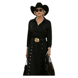 Dutton Ranch Beulah Women Black Outfit Cosplay Costume Halloween Carnival Party Suit